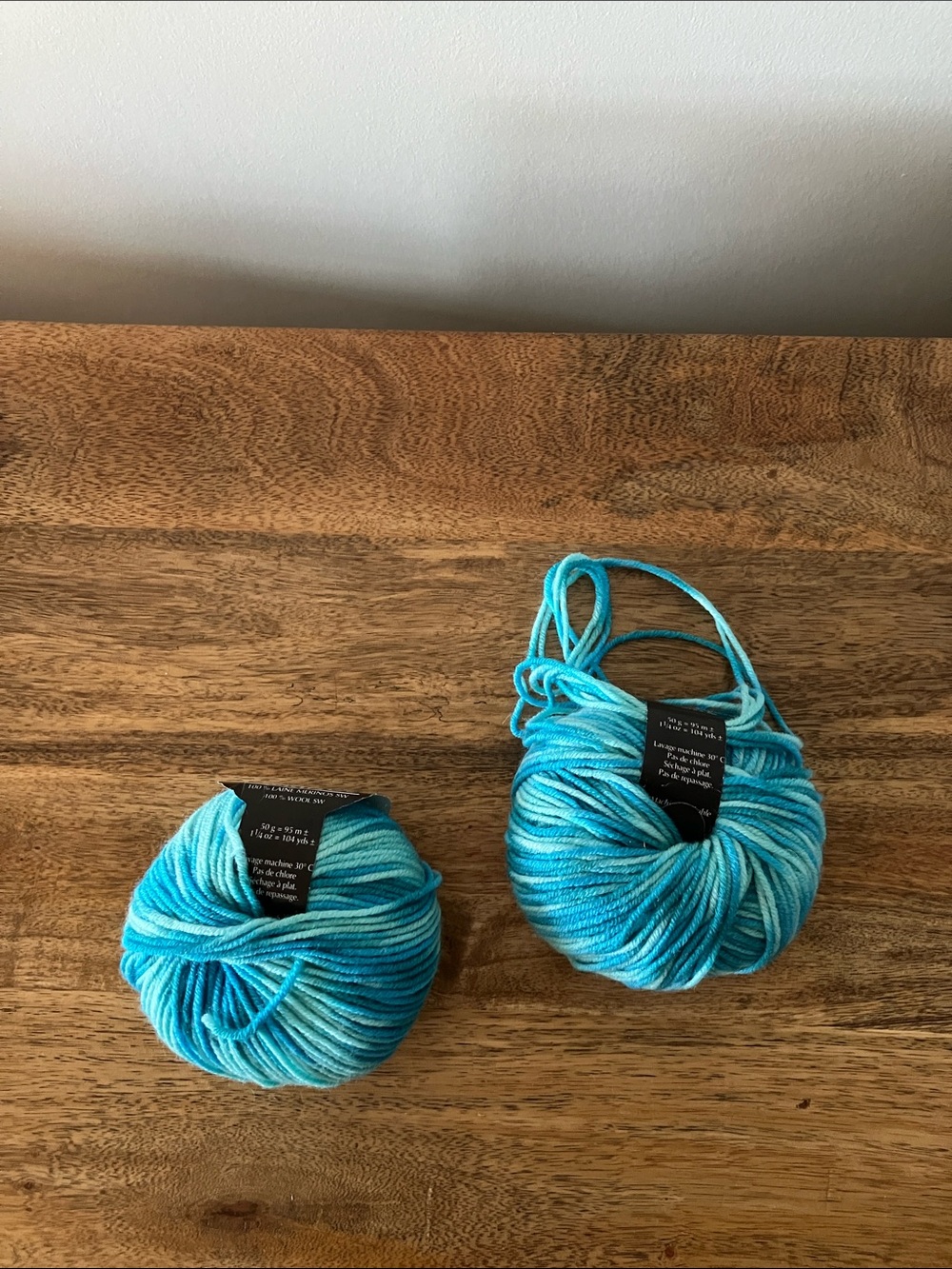 Plassard Merinos 100% Merino Wool Yarn Lot 2 Aqua Variegated 50g 104 Yds each
